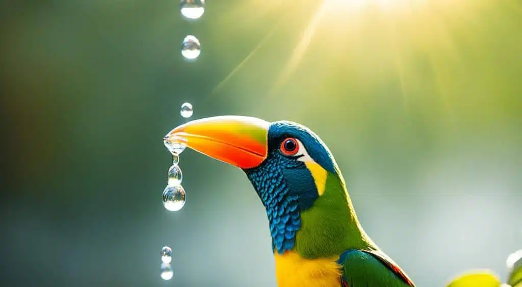 importancia de dar agua a un periquito